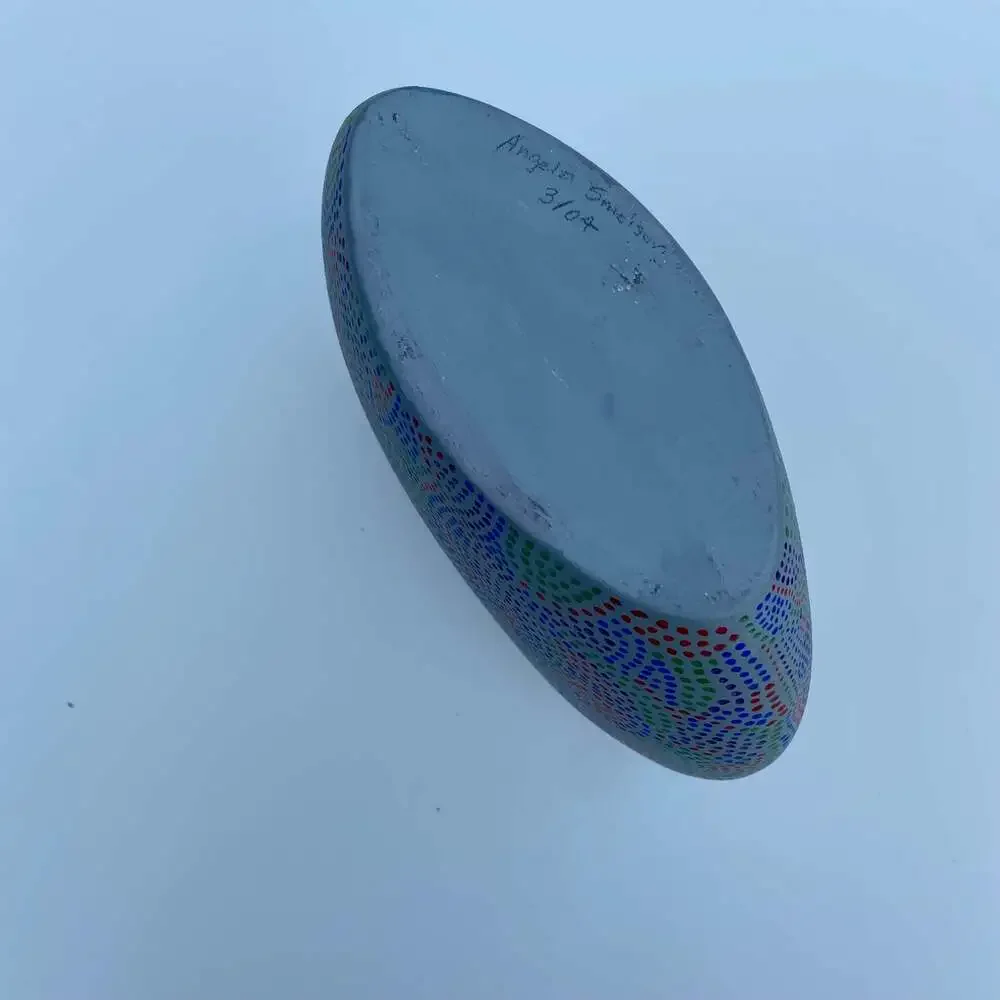 Handmade Slim Patterned Colorful Retro Vase